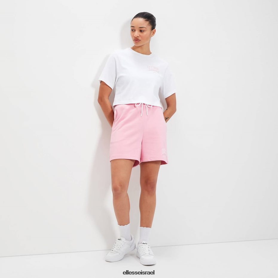Ellesse הַלבָּשָׁה לבן נשים חולצת טריקו של beneventi croppd 8T0ZPV56