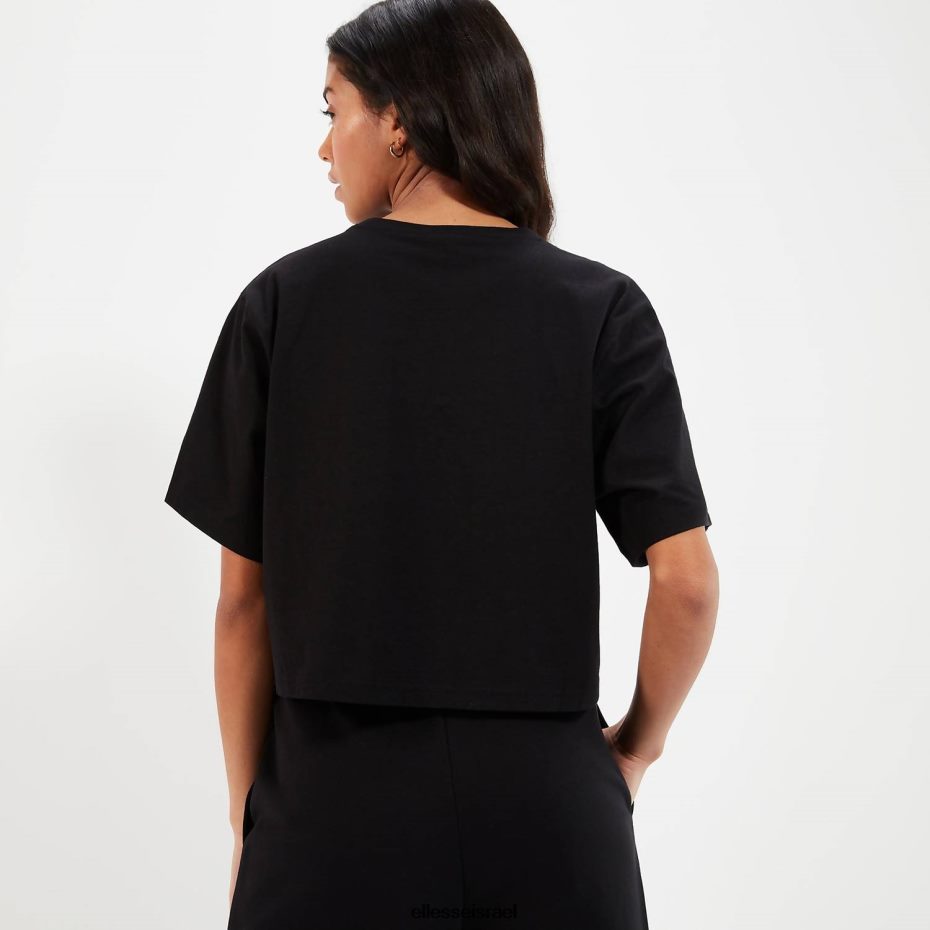 Ellesse הַלבָּשָׁה שָׁחוֹר נשים חולצת טריקו של beneventi croppd 8T0ZPV57