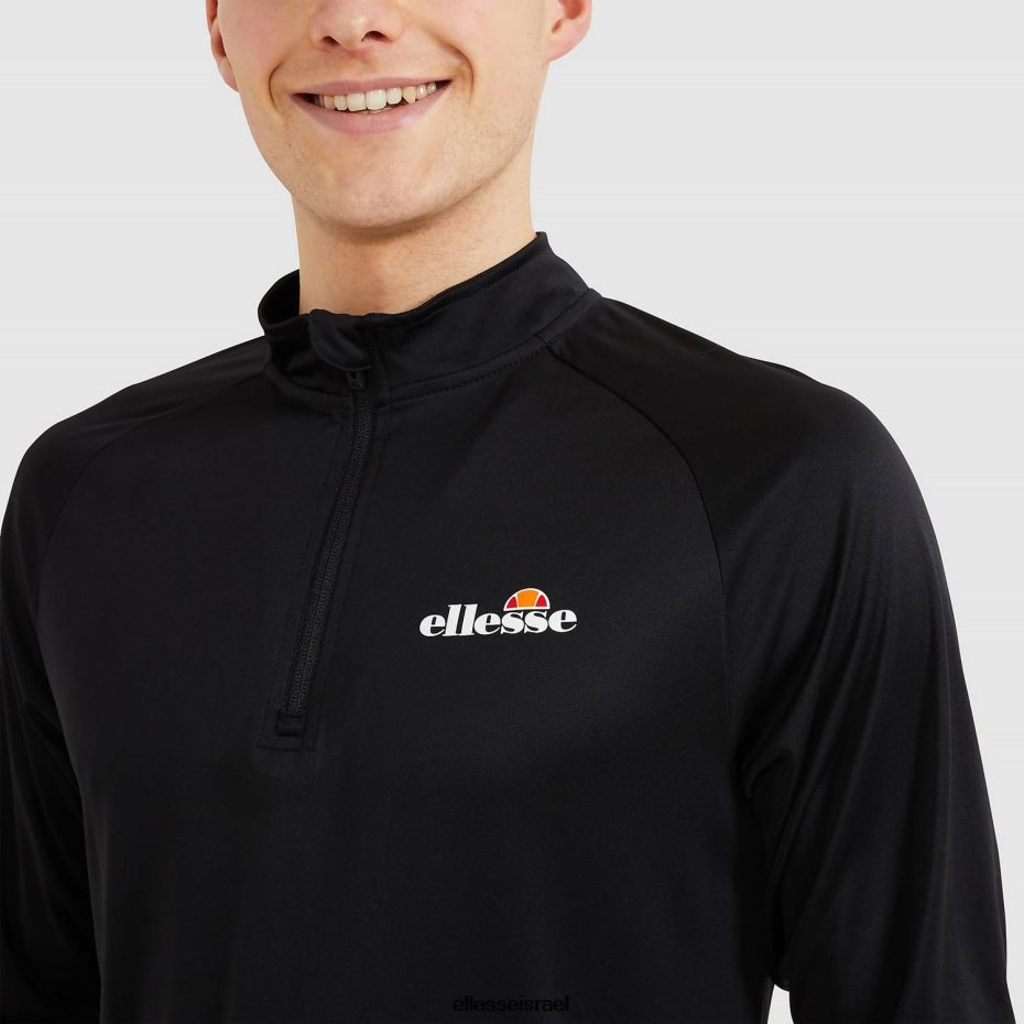 Ellesse הַלבָּשָׁה שָׁחוֹר גברים bovaro 1/2 רוכסן עליון 8T0ZPV330