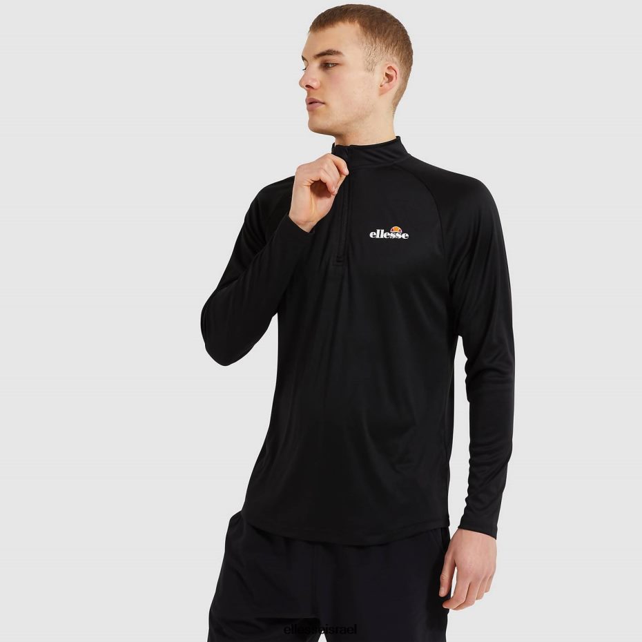 Ellesse הַלבָּשָׁה שָׁחוֹר גברים bovaro 1/2 רוכסן עליון 8T0ZPV330