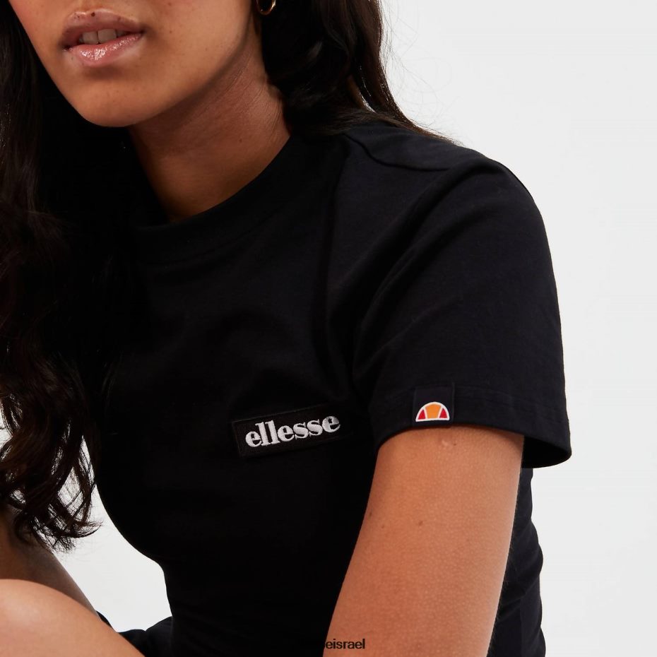 Ellesse הַלבָּשָׁה שָׁחוֹר נשים חולצת טריקו של chelu crop 8T0ZPV85