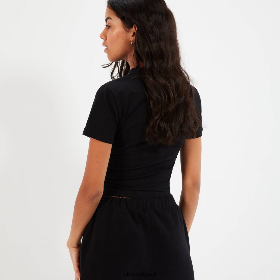 Ellesse הַלבָּשָׁה שָׁחוֹר נשים חולצת טריקו של chelu crop 8T0ZPV85