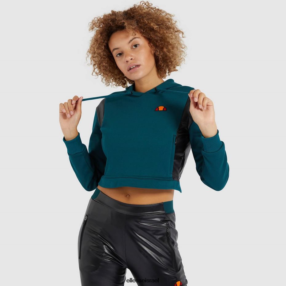 Ellesse הַלבָּשָׁה ירוק כחלחל נשים fioci crop hoody 8T0ZPV178