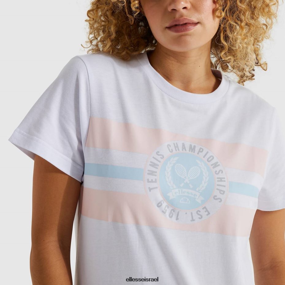 Ellesse הַלבָּשָׁה לבן נשים חולצת טריקו של maglie 8T0ZPV236