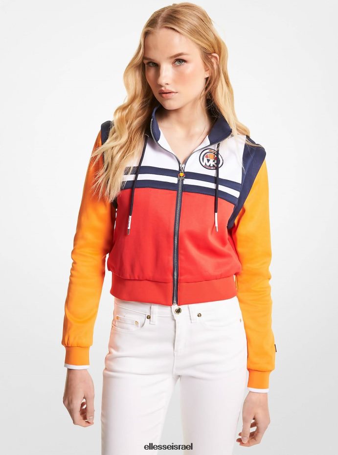 Ellesse הַלבָּשָׁה לחסום צבע נשים מעיל רוכסן בתערובת כותנה mk 8T0ZPV10