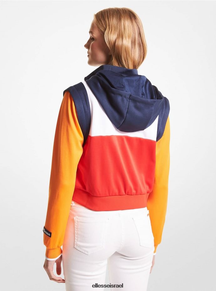 Ellesse הַלבָּשָׁה לחסום צבע נשים מעיל רוכסן בתערובת כותנה mk 8T0ZPV10