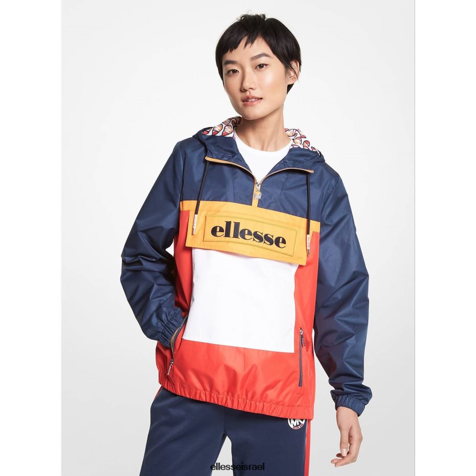Ellesse הַלבָּשָׁה לחסום צבע נשים מעיל רוח מתערובת כותנה mk 8T0ZPV157