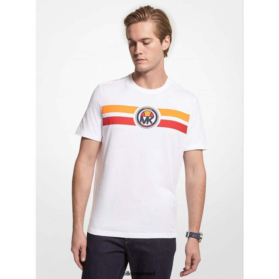 Ellesse הַלבָּשָׁה סֵמֶל גברים חולצת טריקו מכותנה פסים של mk 8T0ZPV393