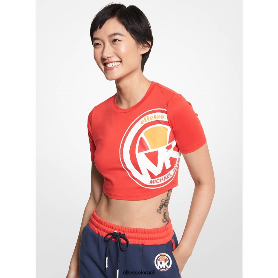 Ellesse הַלבָּשָׁה סֵמֶל נשים mk כותנה אורגנית קצוץ טופ 8T0ZPV75