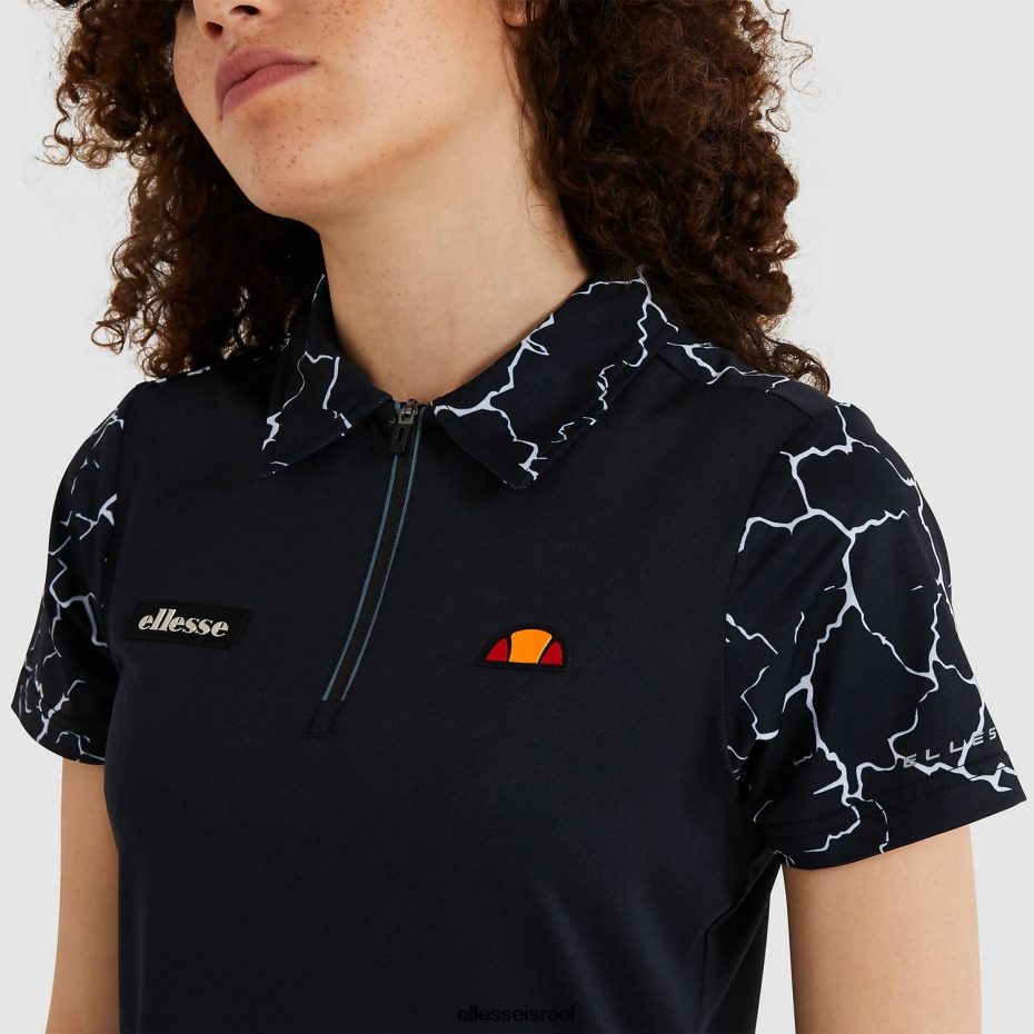 Ellesse הַלבָּשָׁה שָׁחוֹר נשים חולצת פולו של rique 8T0ZPV229