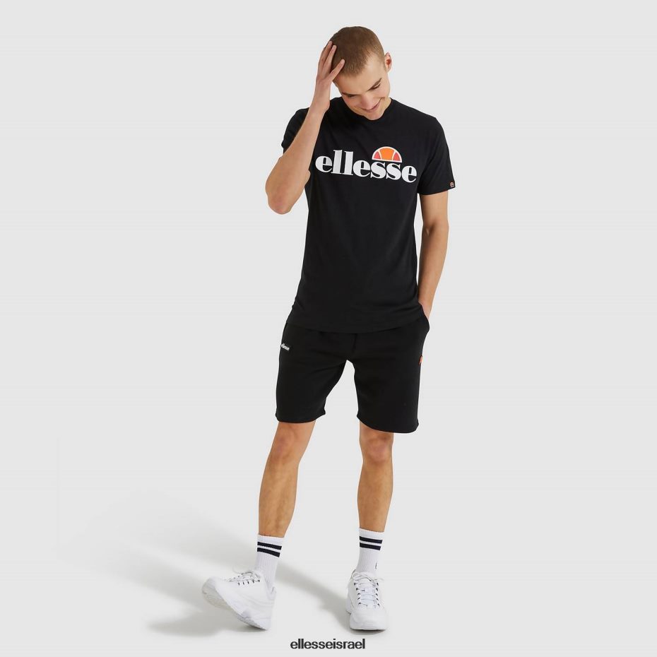 Ellesse הַלבָּשָׁה שָׁחוֹר גברים חולצת טריקו sl prado 8T0ZPV364