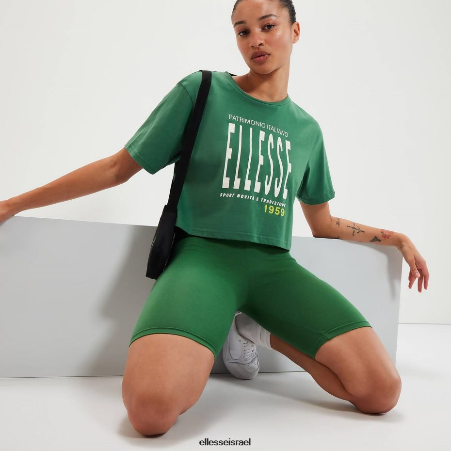 Ellesse הַלבָּשָׁה ירוק נשים חולצת טריקו של volia crop 8T0ZPV87