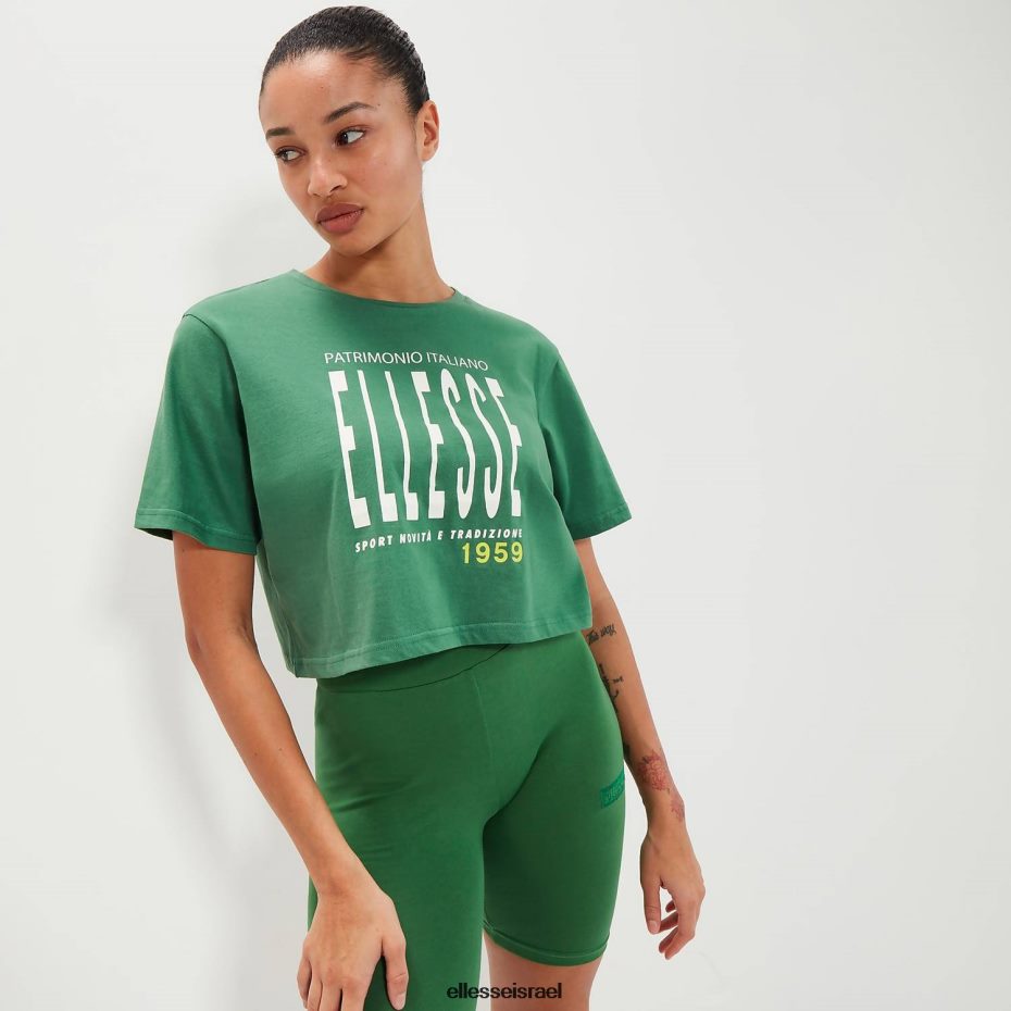 Ellesse הַלבָּשָׁה ירוק נשים חולצת טריקו של volia crop 8T0ZPV87