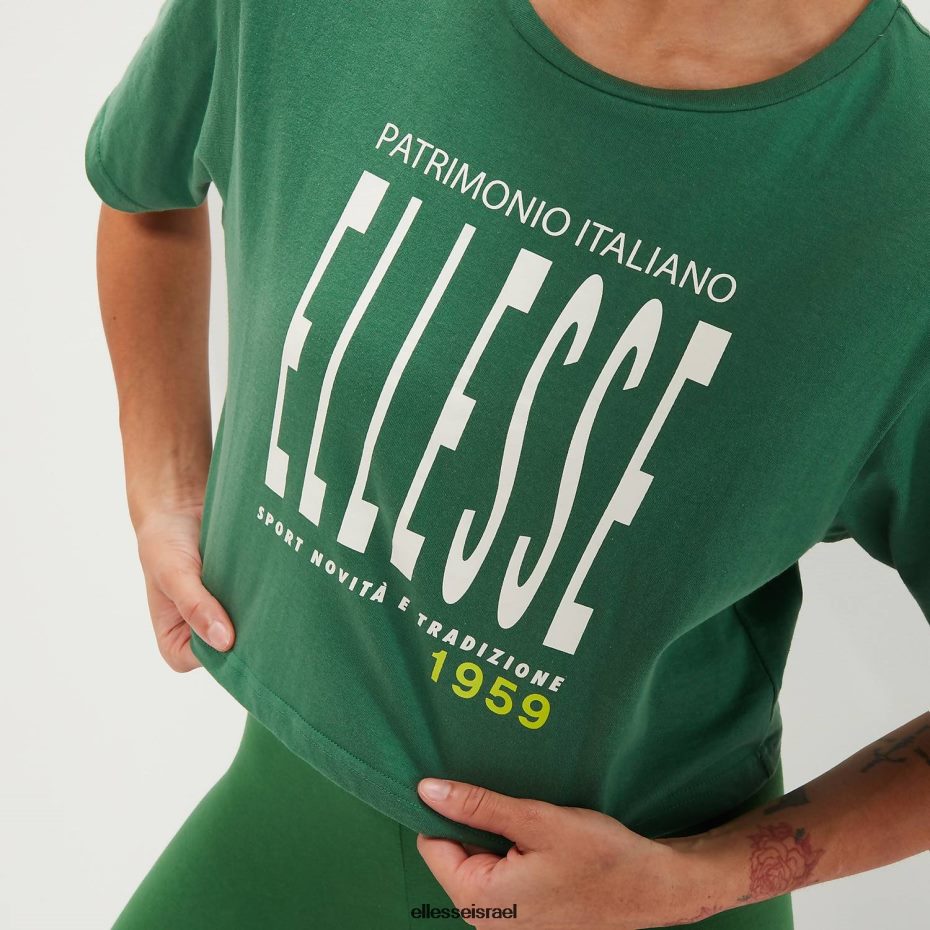 Ellesse הַלבָּשָׁה ירוק נשים חולצת טריקו של volia crop 8T0ZPV87
