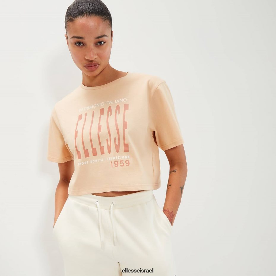 Ellesse הַלבָּשָׁה חום בהיר נשים חולצת טריקו של volia crop 8T0ZPV88
