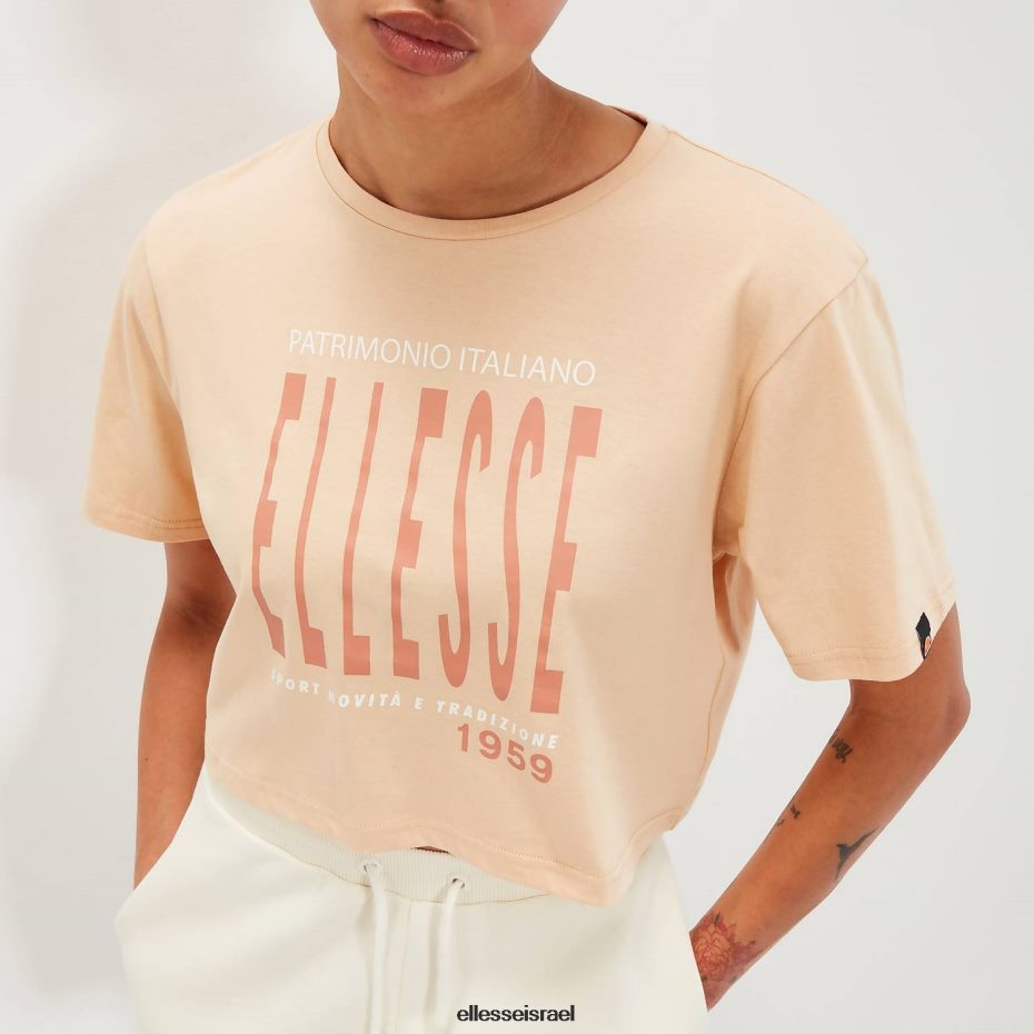 Ellesse הַלבָּשָׁה חום בהיר נשים חולצת טריקו של volia crop 8T0ZPV88